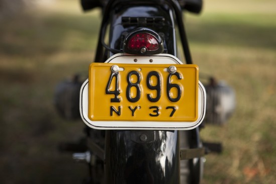 The New York license plate lists this bike’s birth year—1937. JAMES ROBERT FULLER FOR THE WALL STREET JOURNAL 