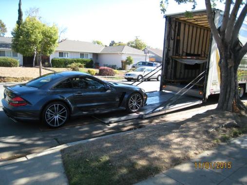 The SL being loaded onto a Passport truck in Silicon Valley